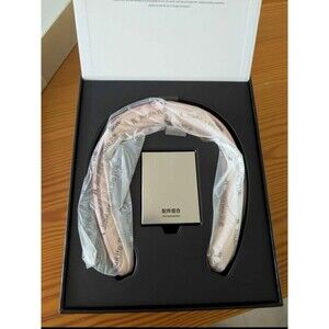 Premium Neck Fan, 1-100 Bladeless, Knob, LED Display Recharge, NEW, Pink by Jisu